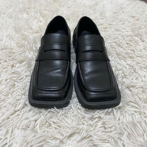 Black loafers